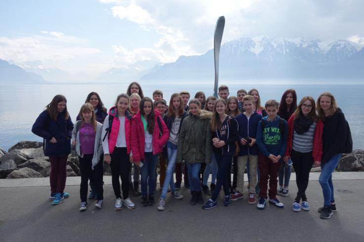 Schülergruppe in Frankreich