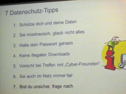 Vortrag für die 6. Jahrgangsstufe im Juli 2015