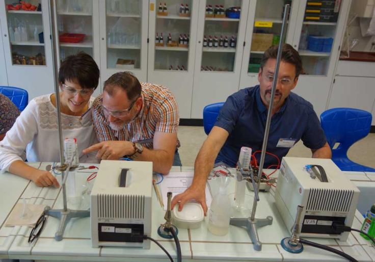 Lehrer und Elektrochemie-Experimente
