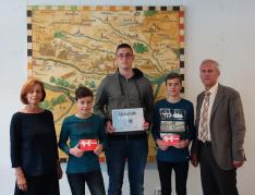 von links: Frau Ostermeier, Arno Mehner, Michael Ludwig, Vincent Schweiger, Herr Haak