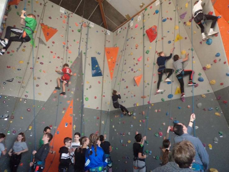 In der Kletterhalle von Gex