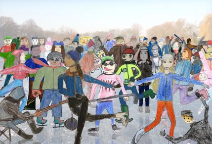 Beschäftigung auf dem Eis