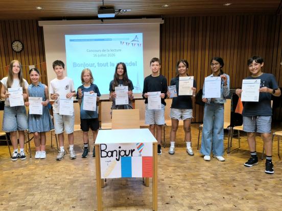 Herzlichen Glückwunsch an alle Champions de classe und an Natalie C. und Alexander L. als Championne und Champion de la Lecture à Haute Voix ! (Foto: OStR Schrock)
