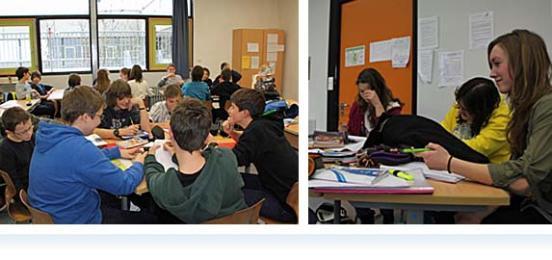 Die Schülerinnen und Schüler bei der Arbeit