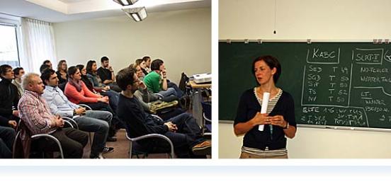 Frau Foidl erklärt Diagnostik im Bereich der Legasthenie