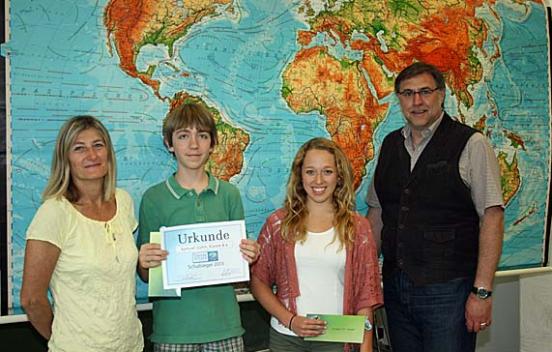 Schulsieger Geographie-Wettbewerb „Diercke - WISSEN 2013“ am Apian